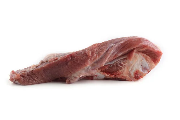 Свинина Изолирована Белом Мясо — стоковое фото