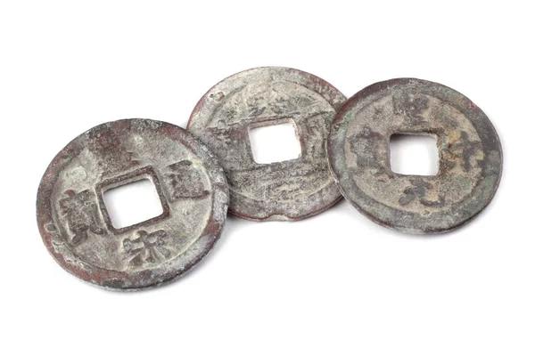 Αρχαία Κινέζικα Νομίσματα Μασκότ Φενγκ Σούι — Φωτογραφία Αρχείου