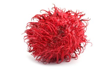 Rambutan beyaz arkaplanda izole edildi