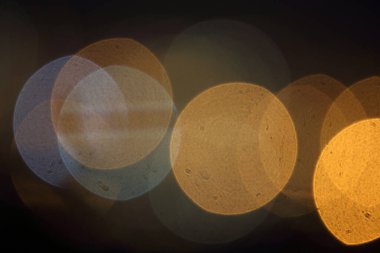 Gece şehir ışıkları. Bokeh arkaplanı