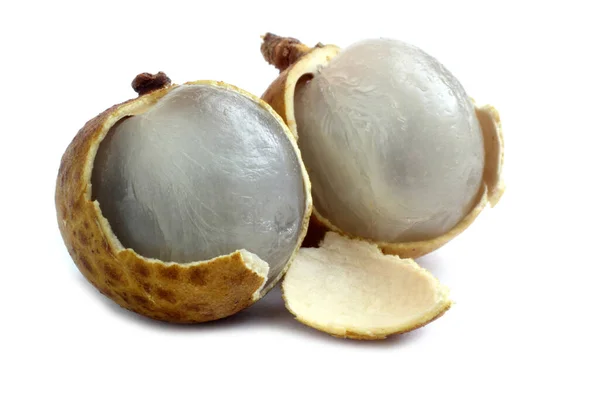 Longan Isoliert Auf Weiß — Stockfoto