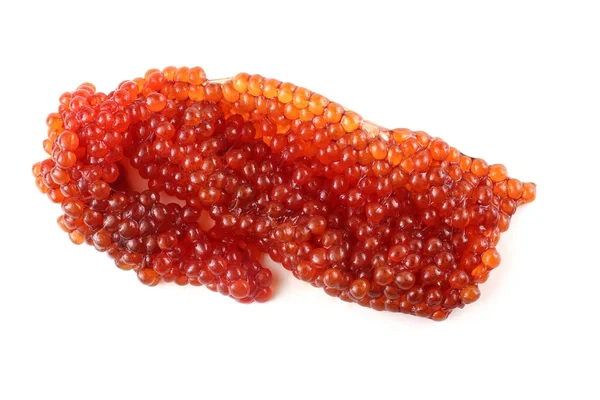 Caviar Vermelho Isolado Sobre Fundo Branco — Fotografia de Stock