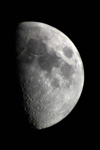 Moon through telescope. Equal focal length is 3 meters. Big magnification