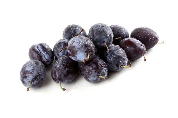 Prunes Fraîches Mûres Vue Rapprochée — Photo