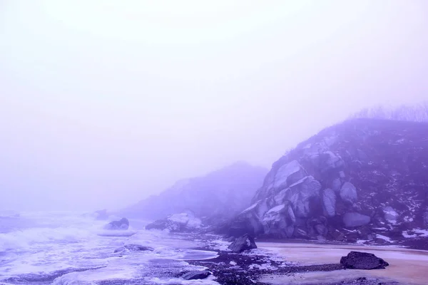 Paysage Marin Nord Océan Dans Brouillard — Photo