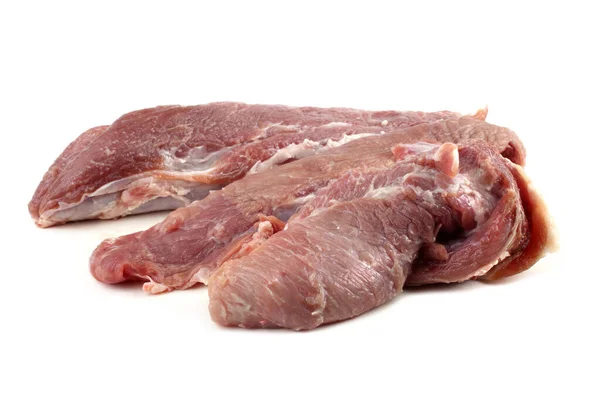 Carne Maiale Isolata Sfondo Bianco — Foto Stock