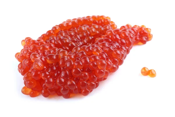 Caviar Vermelho Isolado Sobre Branco — Fotografia de Stock