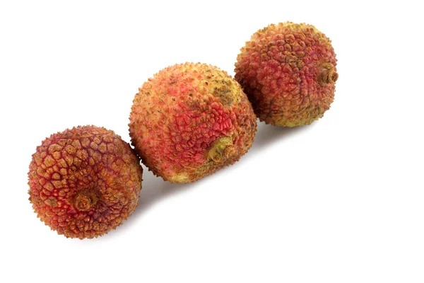 Lychee Isolerad Vitt — Stockfoto