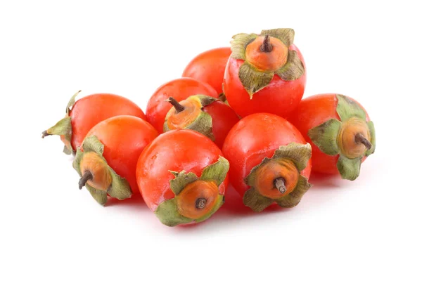 Fresh Persimmons Isolated White — Stock Photo, Image