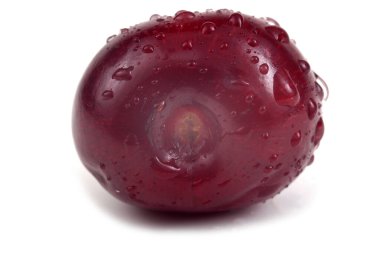 beyaz arkaplanda izole kirazlar