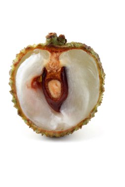 Lychee meyvesi. Uzak Doğu lezzeti. Popüler Çin meyvesi. Yeşil tür