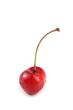 beyaz arkaplanda izole kirazlar