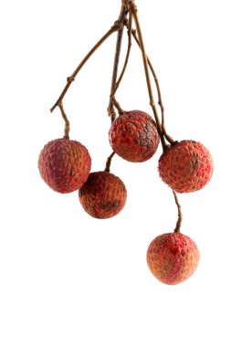 Lychee beyaz üzerine izole edilmiş.