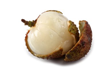 Lychee beyaz üzerine izole edilmiş.