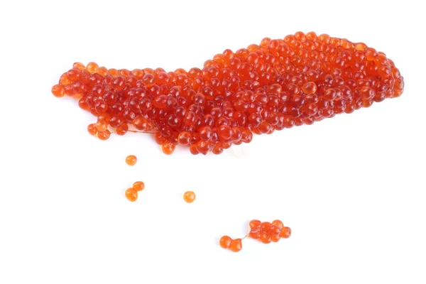 Caviar Vermelho Isolado Sobre Branco — Fotografia de Stock