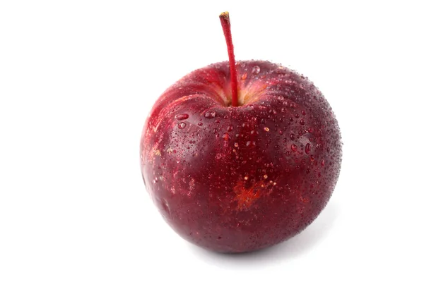 Manzana Roja Aislada Sobre Blanco —  Fotos de Stock