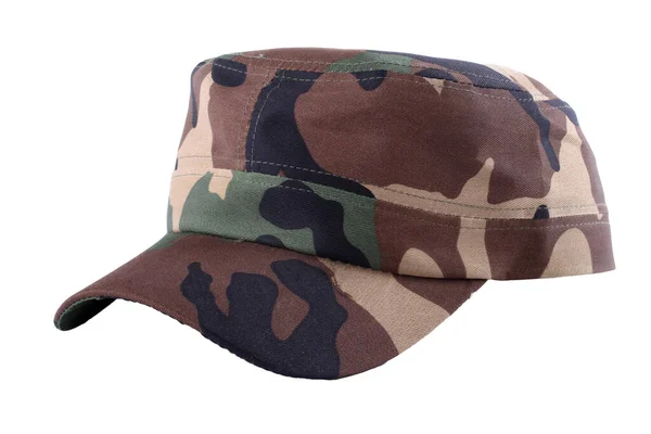 Gorra Del Ejército Aislada Blanco — Foto de Stock