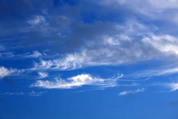 Flauschige Wolken Auf Dem Hintergrund — Stockfoto