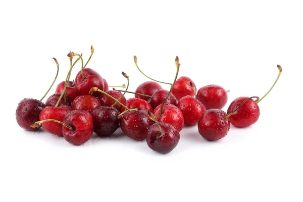 Cerezas Aisladas Sobre Fondo Blanco — Foto de Stock