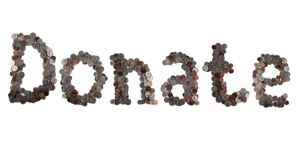 Word Donate Made Coins Royalty Free Stock Images