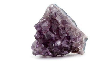 Ametist beyaz üzerine izole