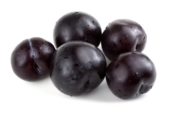 Prunes Fraîches Mûres Vue Rapprochée — Photo