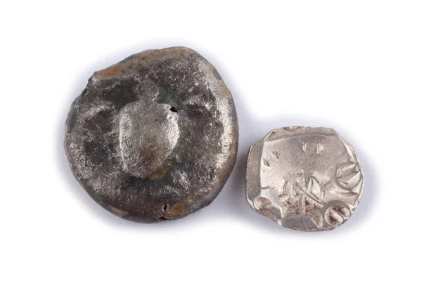 Стародавні Індійські Грецькі Монети Один Перших Світі 500 Років Шатамана — стокове фото