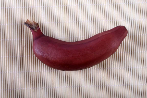 Vörös Banán Bambusz Háttérrel Kínai Stílus — Stock Fotó