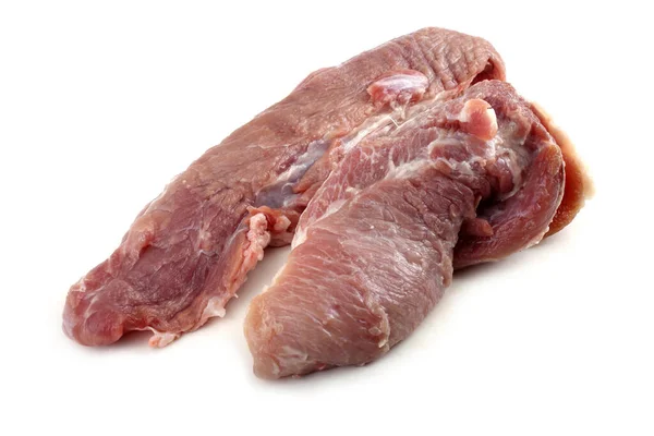 白地に隔離された豚肉 — ストック写真