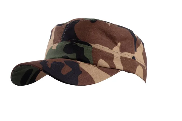 Gorra Del Ejército Aislada Blanco — Foto de Stock