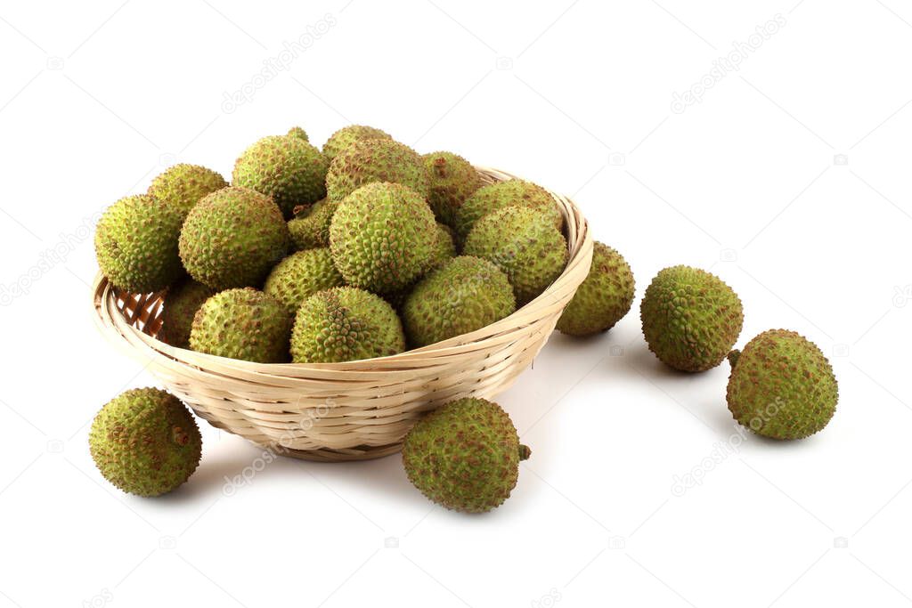 Lychee fruits on plate