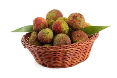 Lychee beyaz üzerine izole edilmiş.