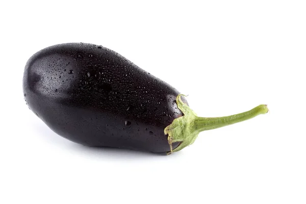 Aubergine Isolerad Vitt — Stockfoto