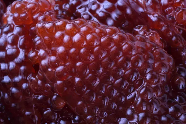 Uncooked Red Caviar Background — Stock Photo, Image