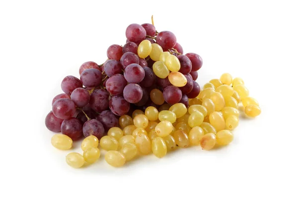Verse Rijpe Druiven Bos Geïsoleerd Witte Achtergrond — Stockfoto