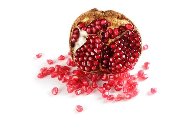 Pomegranate Isolated White — Stock Photo, Image