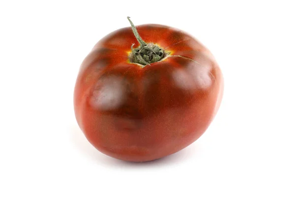 Lekkere Rijpe Tomaat Witte Achtergrond — Stockfoto