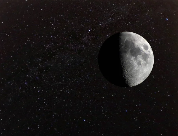 Bulan Dan Bima Sakti — Stok Foto
