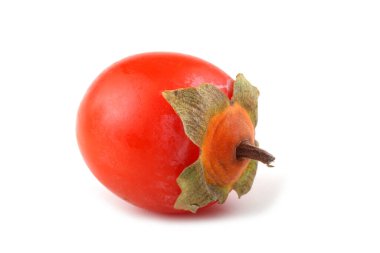 Taze hurmalar beyaz üzerine izole edilmiş.