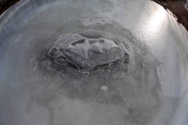 Balık gözü odaklı nehir yüzeyi