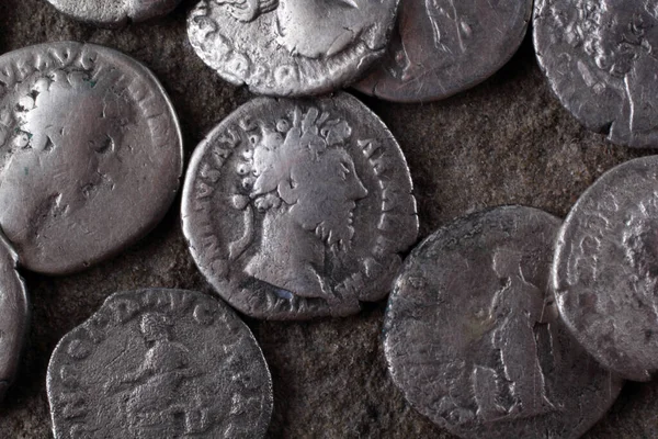 Римські Монети Столі — стокове фото