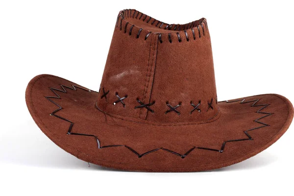 Cowboy Chapéu Isolado Fundo Branco — Fotografia de Stock