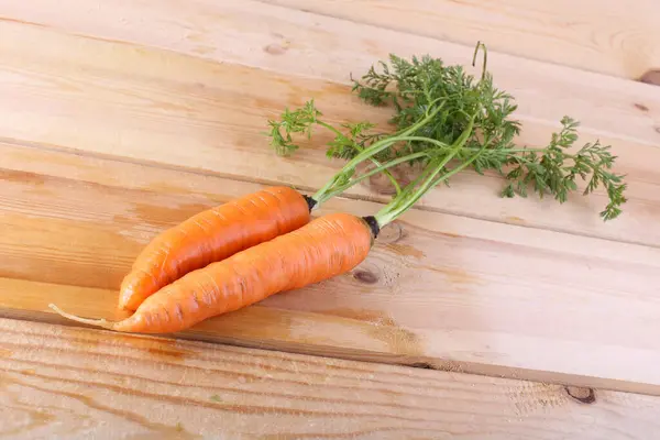 Primer Plano Zanahorias Frescas Maduras — Foto de Stock