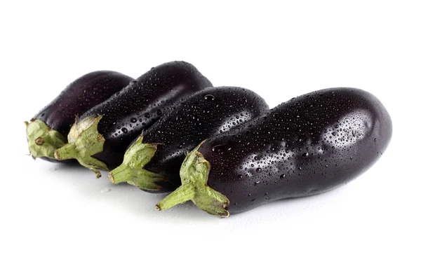 Aubergine Geïsoleerd Wit — Stockfoto