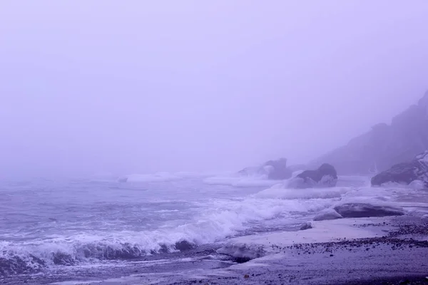 Paysage Marin Nord Océan Dans Brouillard — Photo