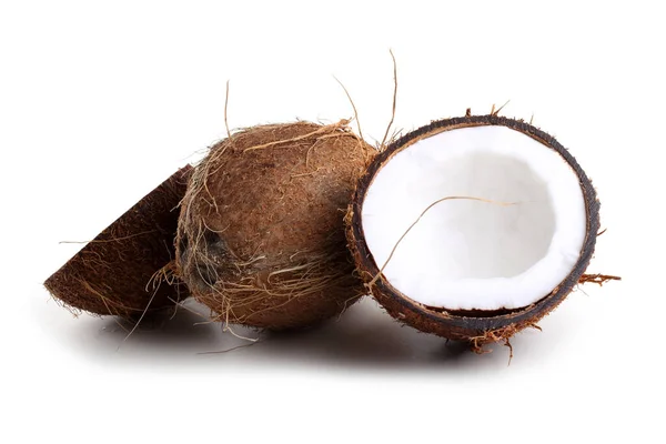 Świeże Kokosy Białym Tle — Zdjęcie stockowe