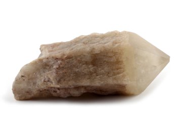 Beyaz üzerine izole edilmiş yapay elmas (kaya kristali). SiO2