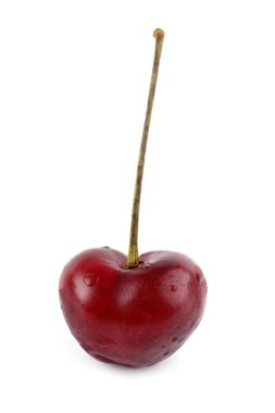 beyaz arkaplanda izole kirazlar