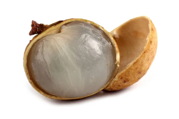 Longan Isoliert Auf Weiß — Stockfoto