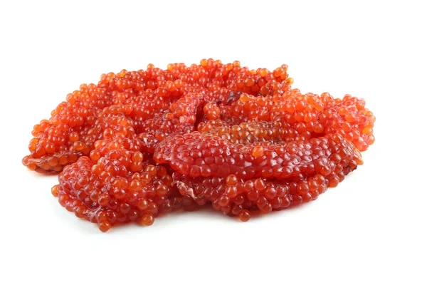 Caviar Rouge Isolé Sur Blanc — Photo